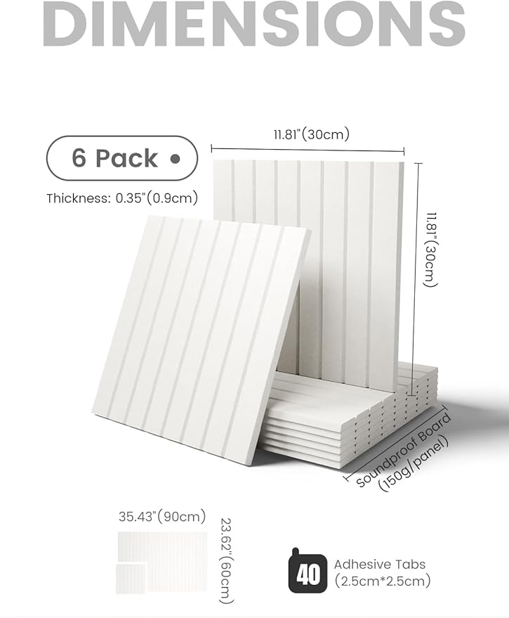Fluxynara Large Felt Bulletin Board 36" x 24" Cork Board Alternative-6 Pack with 40 Safe Removable Adhesive Tabs, Cork Boards for Walls Cork Board for Home Office Classroom Pin Board (Milky White)