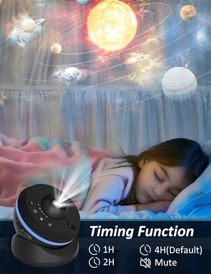 Upgraded Metros Planetarium Projector for Bedroom, 13 in 1 Star Projector Galaxy Light, Ceiling Night Light Milky Way Mood Lighting with Timer, LED Space Galaxy Lamp Room Decor for Adults Kids