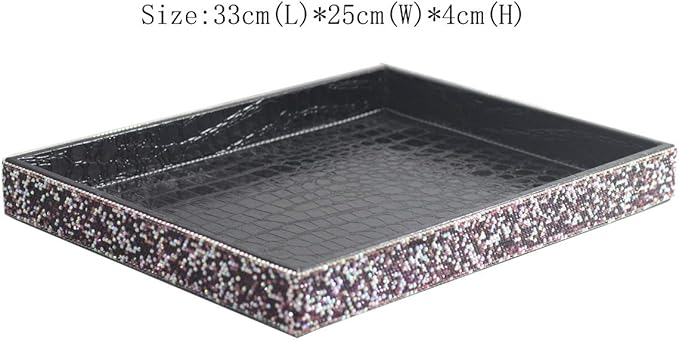 BestblingBling Classic Bling Rhinestone Jewelry or Makeup Storage Box Organizer Display Storage case for Desk or Table (Purple)