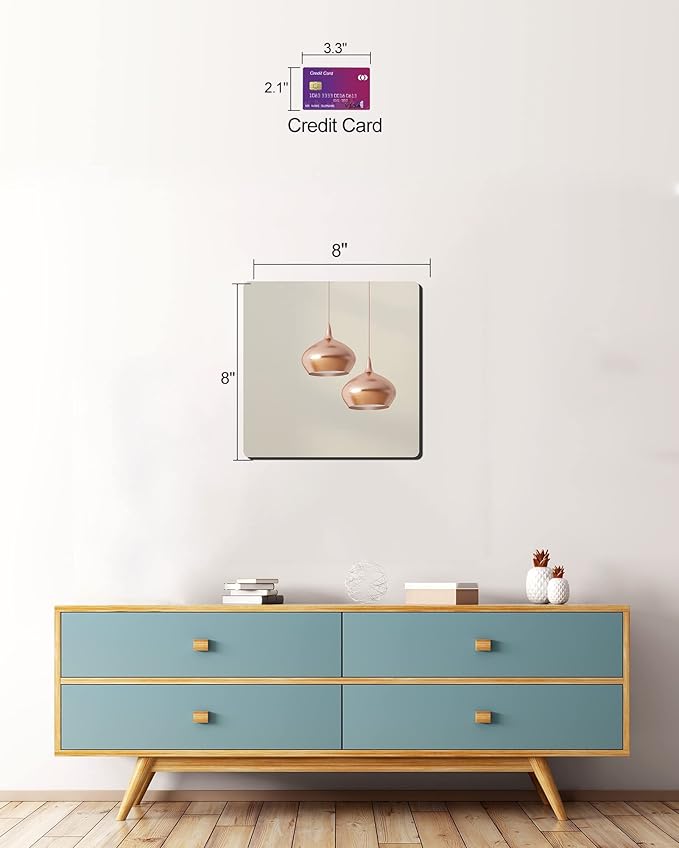 Unbreakable Door Mirror, Body Mirror for Kids, 1Pack 8 x8 inch, Shatterproof Plexiglass Long Mirrors for Bedroom Closet, Children Plastic Mirrors Non Glass Stick on Mirro