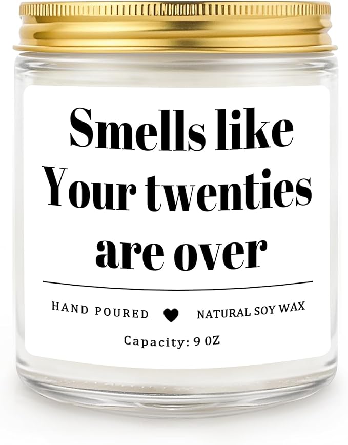 Homsolver 30th Birthday Gifts for Women Men, 9OZ Lavender Scent Happy Birthday Candles with 50+ Hours Burn Time, Unique Handmade 30th Birthday Decorations for Her Him, Friend, Sister, Wife, Husband