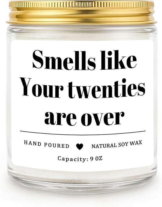 Homsolver 30th Birthday Gifts for Women Men, 9OZ Lavender Scent Happy Birthday Candles with 50+ Hours Burn Time, Unique Handmade 30th Birthday Decorations for Her Him, Friend, Sister, Wife, Husband
