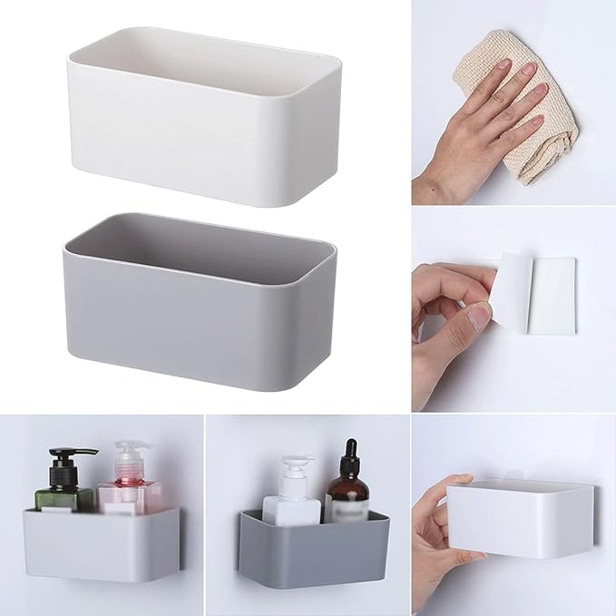 XTYPE Wall Mounted Organizer Makeup Table Storage Box Wall Shelf Adhesive Bathroom Storage Rack Drawer Organizer Remote Control Holder (Color : 250cm, Size : Large)