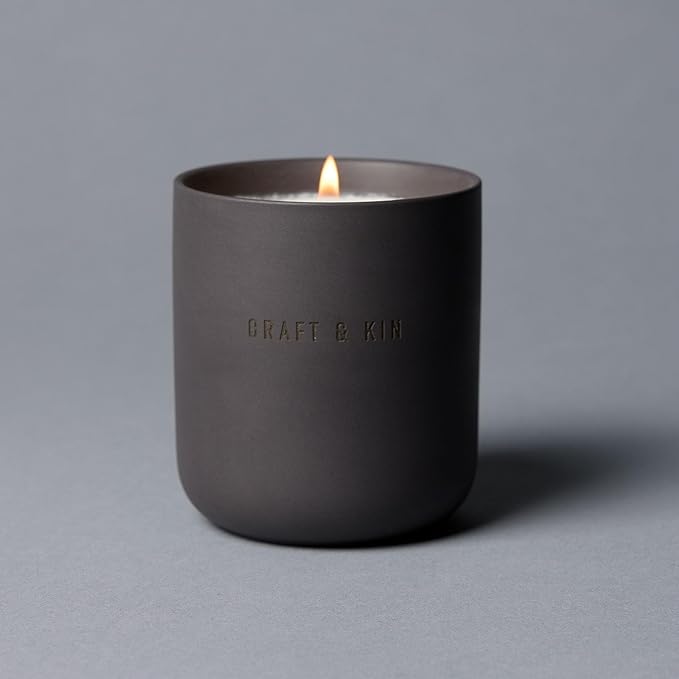 Earthenware Soy Candle in Santal Woods by Craft & Kin