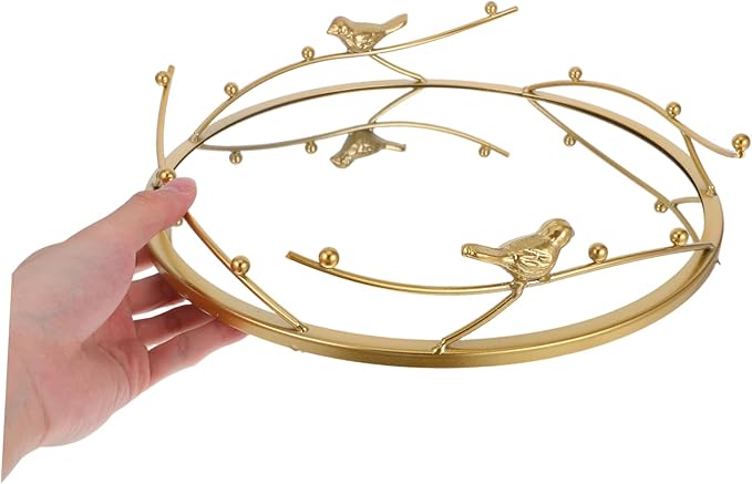 Alipis Bird Decorative Mirror Jewelry Tray Perfume Organizer Makeup Organizer Bathroom Tray