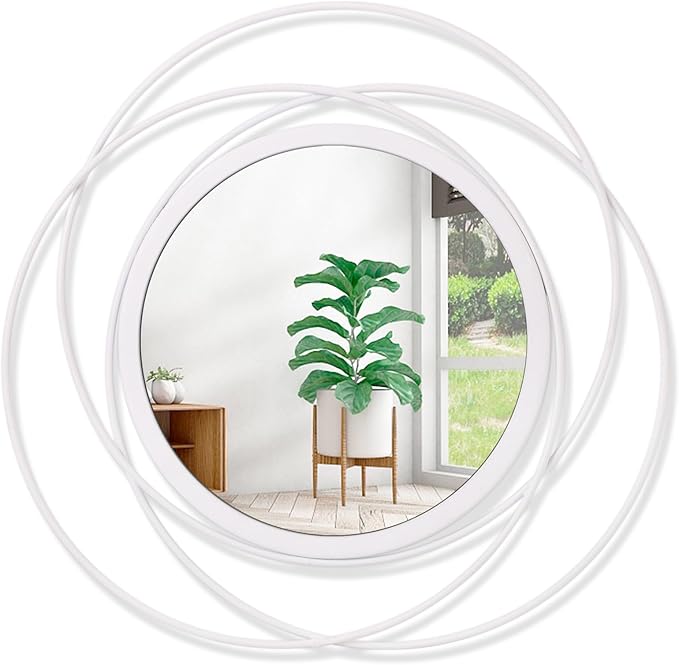 24 Inches Decorative Wall Round Mirror for Home Decor for Living Room, Bathroom, Bedroom, Washrooms Modern Circle Mirror with Metal Frame
