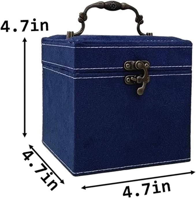 Makeup Organizer Jewelry Storage Box Jewelry Box Simple Storage Box Multi Functional Jewelry Box Three Layer Jewelry Box Storage Box (Color : D, Size : 4.7 * 4.7 * 4.7in)