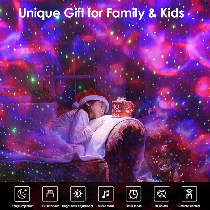 Star Projector,Galaxy Projector for Bedroom,Galaxy Night Light with Timer and Remote,Bluetooth Speaker,White Noise,Star Night Light for Kids Adults,Party,Living Room Decor,Gifts for Kids,Adults