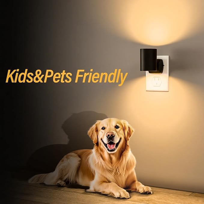 Night Lights Plug into Wall: ETL Night Light Plug in - LED Dimmable Night Light Dusk to Dawn Light Sensor, Soft Warm 2700K, Adjustable Brightness, Wall Lights for Bedroom, Hallway, Stairs - 4 Pack