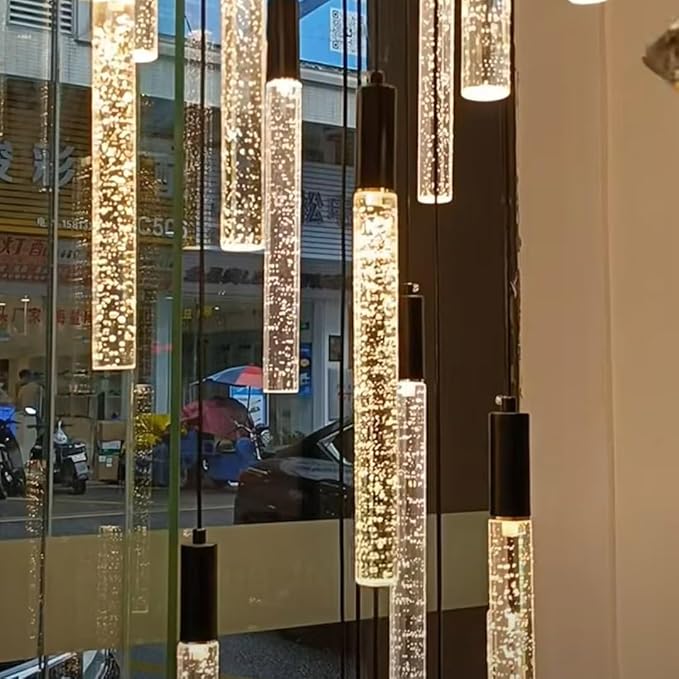 13.7" Crystal Decorative LED Light Bulbs 5 Watt(Equivalent 40w),Fancy Unique Pretty Light Bulb E26 Base, Three Color Lightbulbs for Staircase,Bars, Ambience (FP-16B-300, 1PC)
