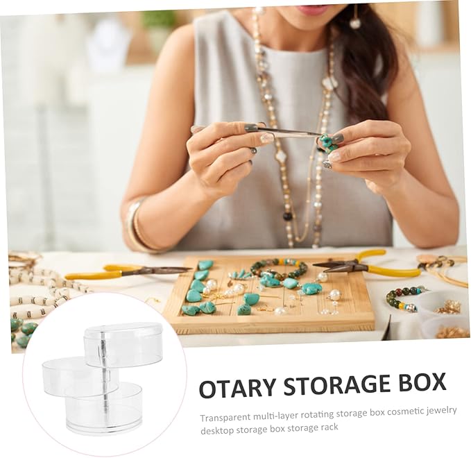 Jewelry Organizing Box Rotating Jewelry Storage Rack Desktop Makeup Organizer Storage Boxes