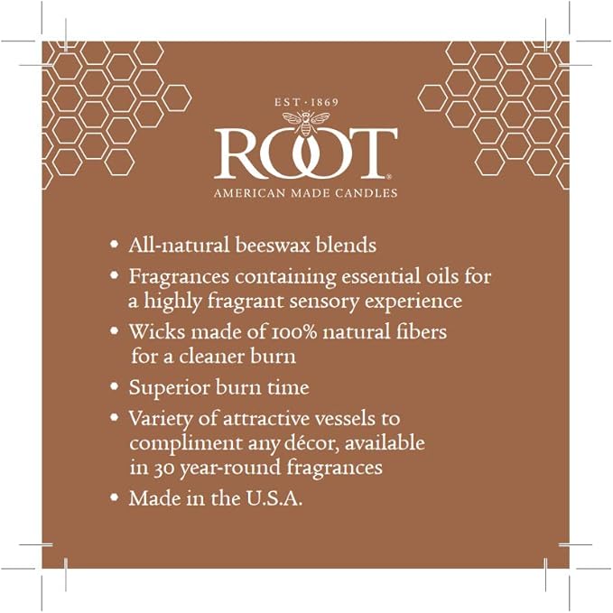 Root Candles Scented Candles Honeycomb Beeswax Blend Premium Handcrafted Candle, Large Veriglass, Sugared Grapefruit
