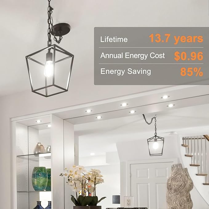 TJOY 4 Pack E26 Base Vintage LED Edison Light Bulbs, 60W Equivalent Dimmable, 4000K Natural White, 8W ST58 LED Filament Bulbs, 800Lumens, CRI80+, Antique Glass Style for Home, Bedroom, Farmhouse