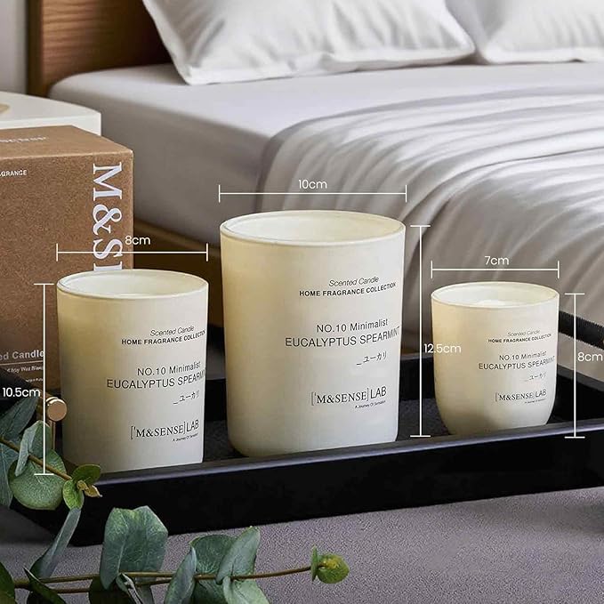 M&SENSE Natural Soy Large Candle| Pink Jasmine Blossom | 16.6 oz, 95H Burn | Mini Spring Scented Candles for Relaxation, Valentines Day Gift, Home Décor | for Bedroom, Office, Party