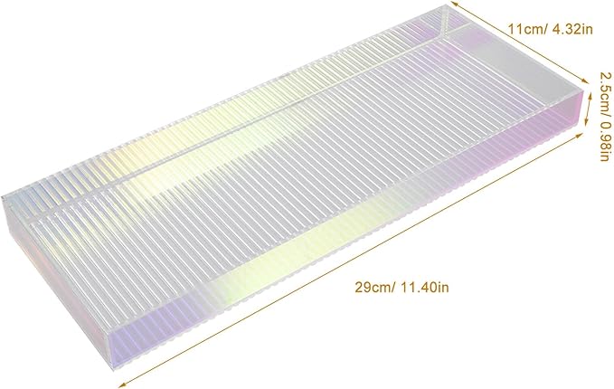 Acrylic Makeup Organizer Tray Small Size Striped Colorful Vanity Perfume Display Stand Cosmetic Storage Tray for Home Entryway Bathroom