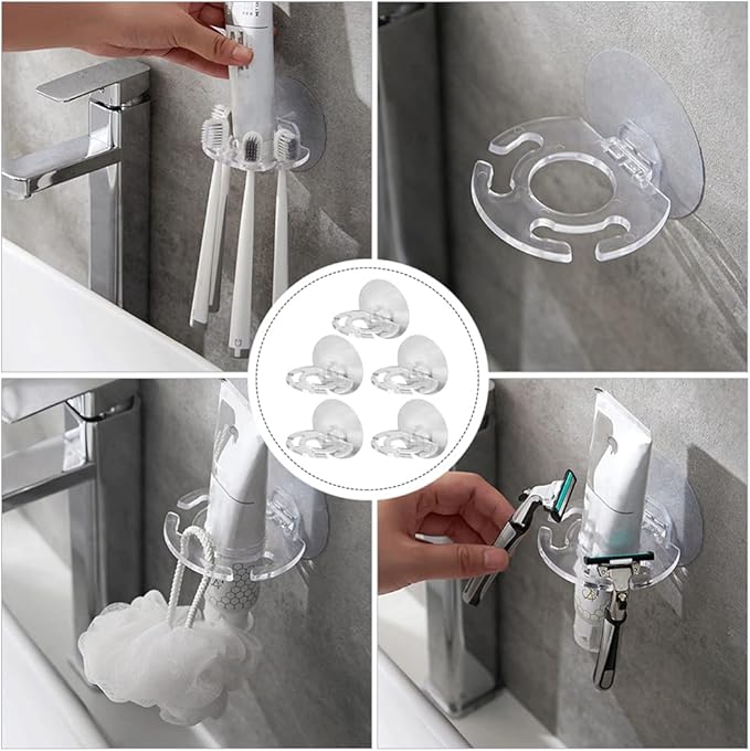 Kids Clothes Hangers 5pcs Toothbrush Holders Wall Mounted Toothbrush Rack Stainless Steel Bathroom Toothbrush Organizer Make Up Brush Holder for Home Hotel Kids Clothes Hanger Hooks
