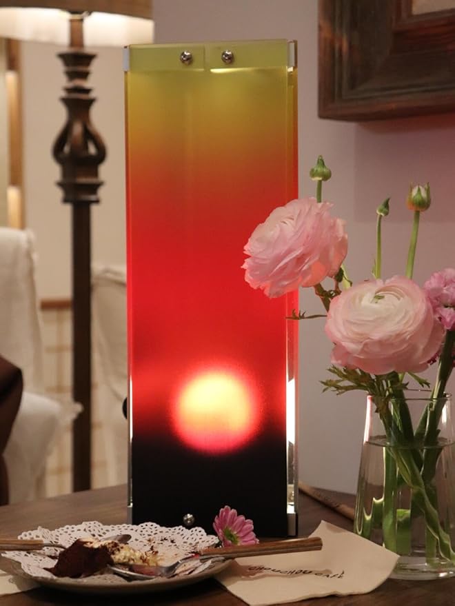 LumTalk Sunrise Sunset Lamp, Vibe Desk lamp, Mood Light, Cozy Staff for Home/Office Decor, Relaxing Table lamp for Nature Lovers, Nice Present for Loved Ones, Viral-Ready Table Lighting