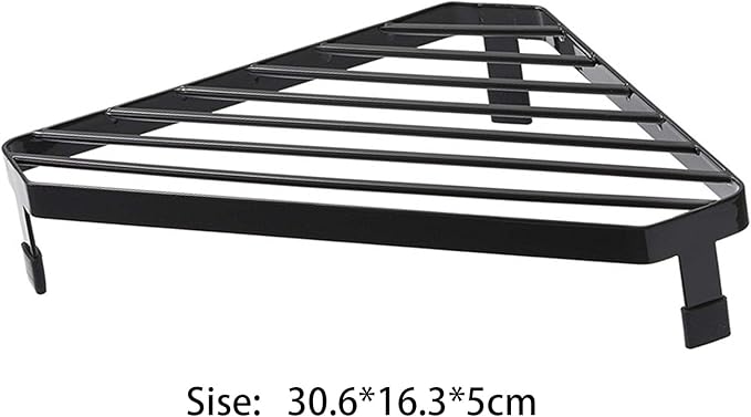 Corner Shelf & Cabinet Organizer, Iron Triangular Counter Shelf for Spice Rack Organizer, Kitchen & Bathroom