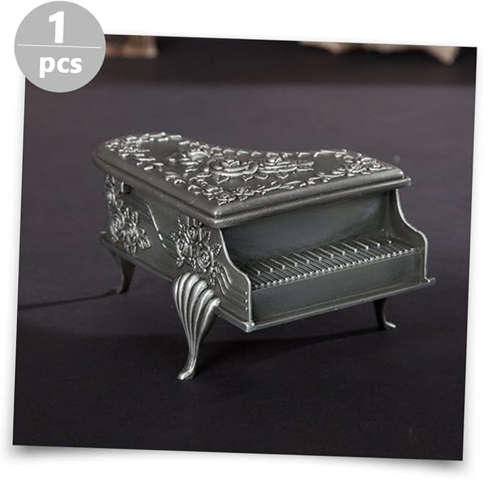 NOLITOY Vintage Alloy Jewelry Storage Box Retro Style Multipurpose Jewelry Case for Rings Earrings Necklaces Metal Makeup Organizer for Bedroom Living Bathroom