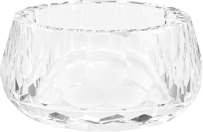 Crystal Clear Cosmetic Jar Candy Container, Transparent Empty Storage Jar for Makeup, Loose Powder, Bath Salts, Vanity Organizer, Open-Top Desk Decor for Rings & Cotton Balls