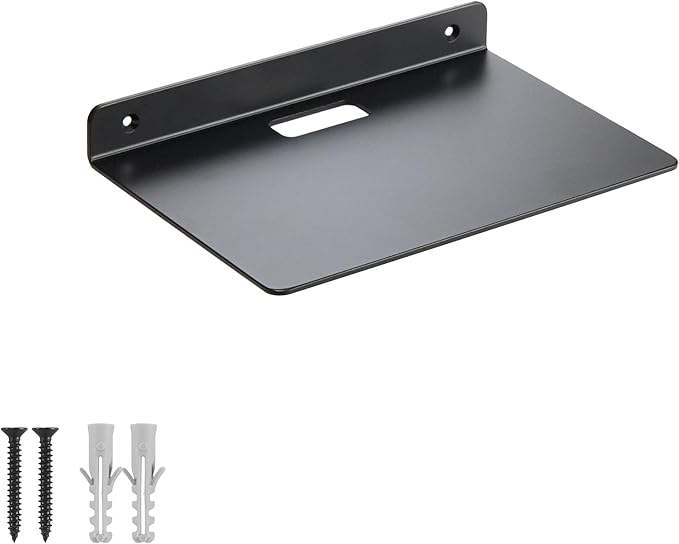Small Wall Shelf,3.0mm Aluminum Alloy Small Floating Shelf,for Bathroom, Bedroom, Living Room, Kitchen,Office (8 inch Floating Shelf)