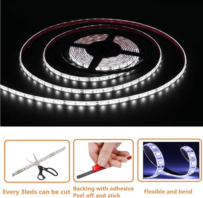 RV Awning Led Lights,12V 13FT Camper Awning Lights for Camper Motorhome Travel Trailer Concession Stands Food Trucks, Waterproof RV Exterior Underglow Light Strip for Party BBQ
