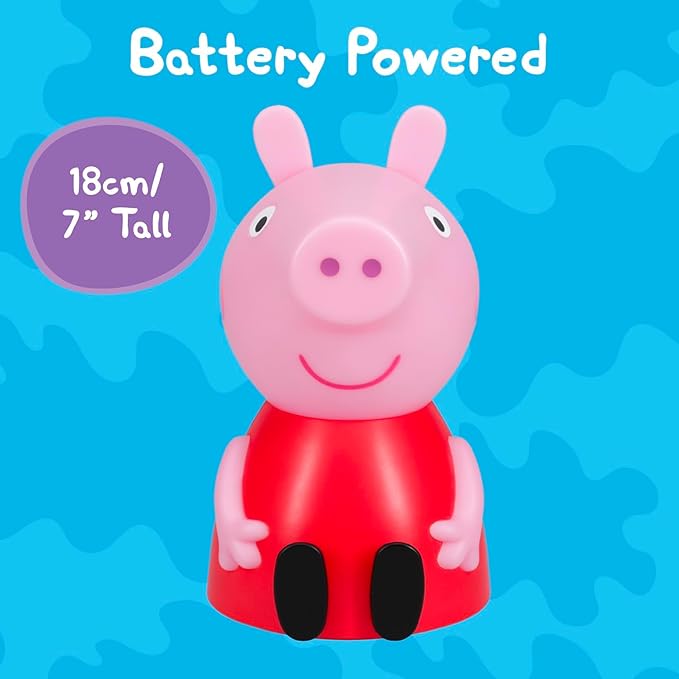 Paladone Peppa Pig Figure Lamp with Sound - Officially Licensed Baby Night Light, Kids Bedroom Accessories & Decor