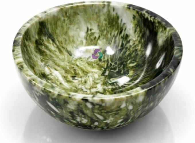 Elegant Handcrafted Resin Bowl – Glossy Amber Finish Decorative & Functional Use | Resin Decorative Bowl Centerpiece Table Decorations, Fruit Basket for Coffee Table, Kitchen Decor (Green Onyx)