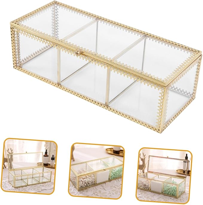 Jewelry Holder Organizer Trinket Storage Box Compartment Makeup Organizer Sections