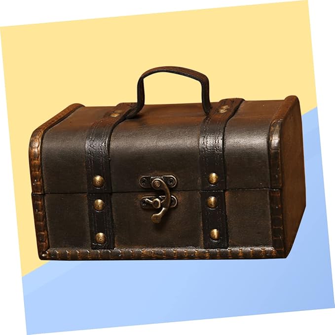 IMIKEYA Wooden Storage Boxes 1pc Box Wooden Treasure Chest Jewelery Organizer Wood Jewelry Boxes Makeup Storage Organizer Jewelry Wood Container
