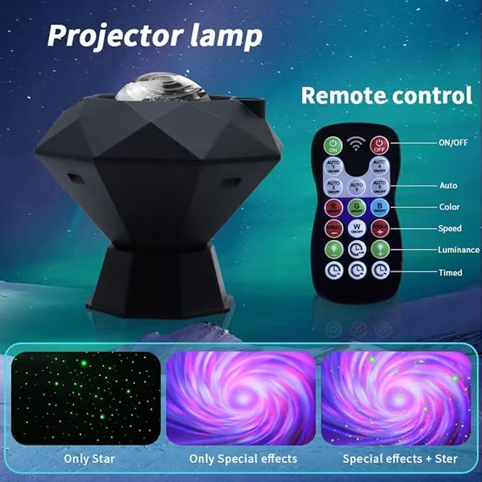 Northern Galaxy Light Projector Star Night Light with Timer and Remote Control for LED Star Projector for Ceiling Bedroom Decoration Party