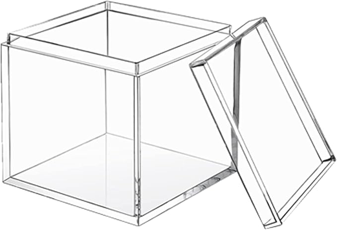 KissYou Acrylic Box,1 Pack Lucite Boxes for Graduation Wedding Birthday Candy Boxes Party Decoration Gifts Weddings Treats & Accessories, Plastic Storage Boxes