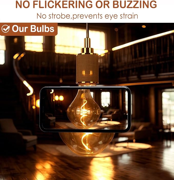 40 Watt Decorative Vintage LED Light Bulbs, Special Alien 4W LED Filament Edison Bulb,2700K Oversized Golden Warm Lights,Dimmable E26 Lamp Base,1-Pack