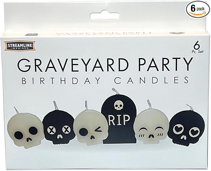 Streamline Imagined Decorative Birthday Candles - Graveyard Party (6 Candle Pack)