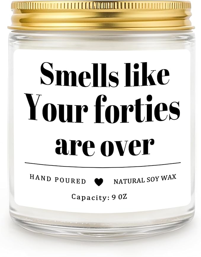 Homsolver 50th Birthday Gifts for Her Him, 9OZ Lavender Scent Birthday Candles with 50+ Hours Burn Time, Unique Handmade 50th Birthday Decorations for Women, Men, Friend, Sister, Wife, Husband