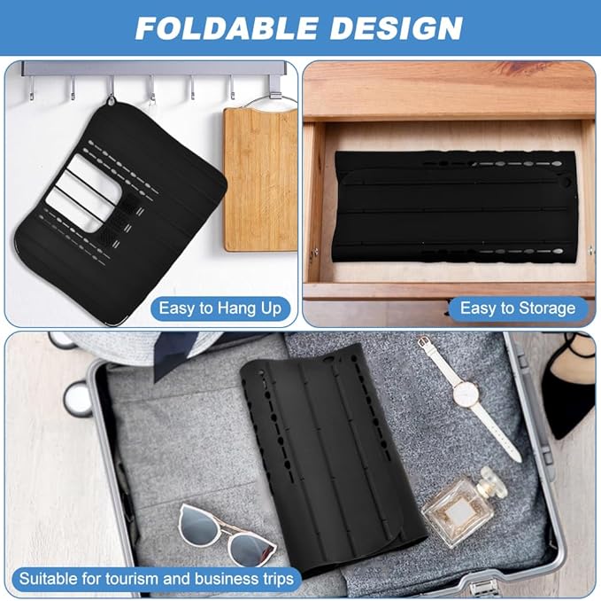 Bathroom Sink Cover for Counter Space, Foldable Silicone Makeup Organizer Mat for Over Countertop, with Hanging Loop Heat-Resistant Sink Cover for Makeup(Color:Black)
