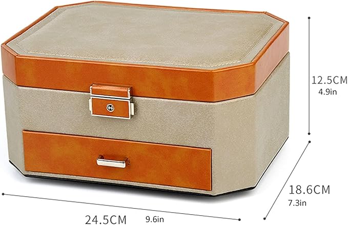 Makeup Organizers Double-Layer Jewelry Box High Capacity Jewelry Storage Box Large Space Jewelry Gift Box Jewelry Case