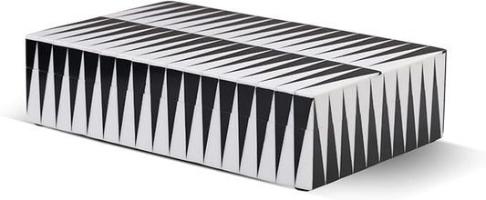 Handicrafts Home Large Decorative Storage Box with Lid– 10x6x2.5” Coffee Table Organizer, Keepsake-Decorative Boxes for Home Decor, Stylish Decorative Box for Office Décor-Monochrome