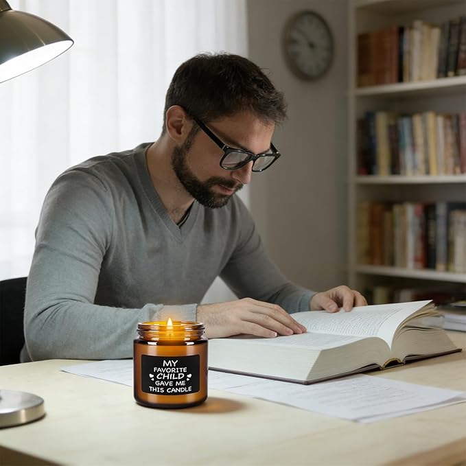 12-Pack Amber Jar Scented Candles, 3.5oz, Natural Soy Wax and Premium Essential Oils. Gift for Father’s Day, Ideal for Study Home & Office Aromatherapy.