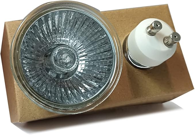 Elenhome 120v 50W GU10 Bulb for Candle Warmer Lamp, 2pcs gu10+c Dimmable 2800K Warm White Halogen Light Bulbs 2 pin, Wax Burner Light Bulb, Full Glass Cover Reflector Track & Recessed Light Bulbs