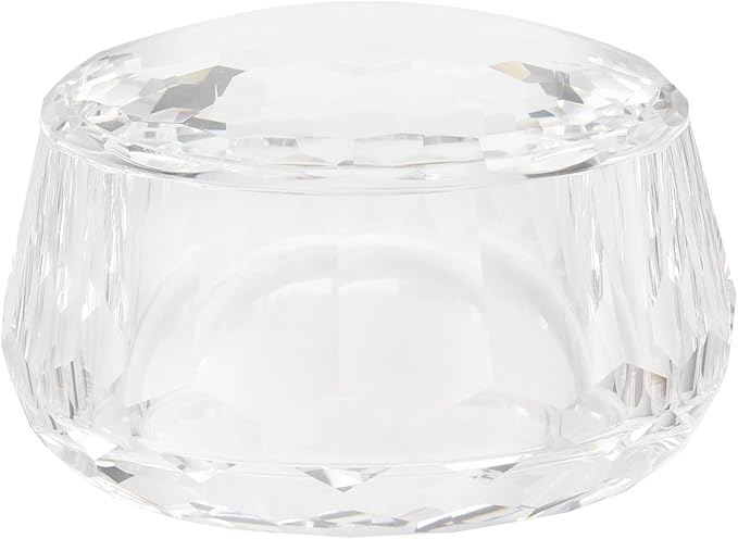 Crystal Jewelry Jar with Lids, Decorative Candy Dish, Multi-Purpose Clear Storage Container for Cosmetics, Snacks - Wedding Favor & Home Decor