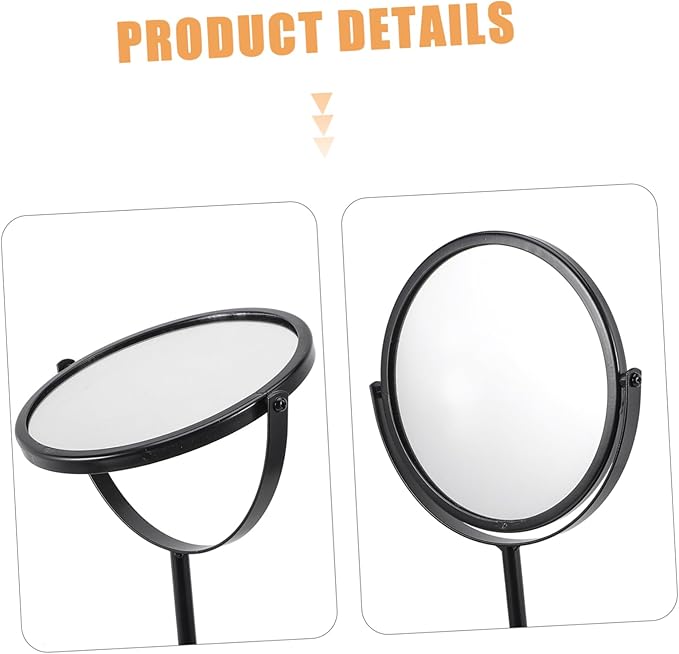 Mipcase Rotating Makeup Mirror with Angle and Elegant Design European Style Vanity Tray for Bedroom and Dressing Table and Lightweight Cosmetic Organizer