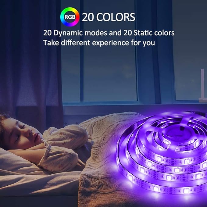Battery Operated LED Strip Lights RGB Battery Powered Led Strip Lights 3 Keys Controller 13.2FT/4M Color Changing Flexible Light for PC TV Mirror Kitchen Cabinet Shelves, Room Decor 2Pcs