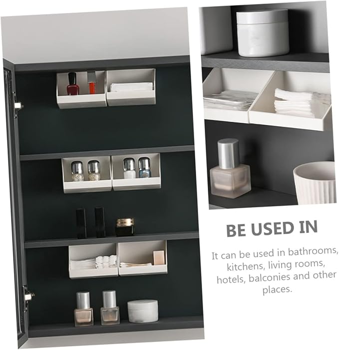 2sets Makeup Organizer Wall Storage Rack Bathroom Accessory Vanity Organizer