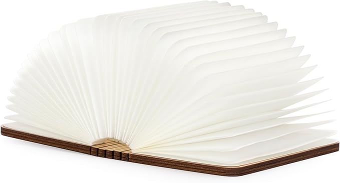 8.3 Inch Wooden Book Lamp, Book Lovers Gifts,Teacher Appreciation Gifts for Women, LED Ambient Lighting, Magnetic Mood Lighting for Home&Library Decor (Maple)