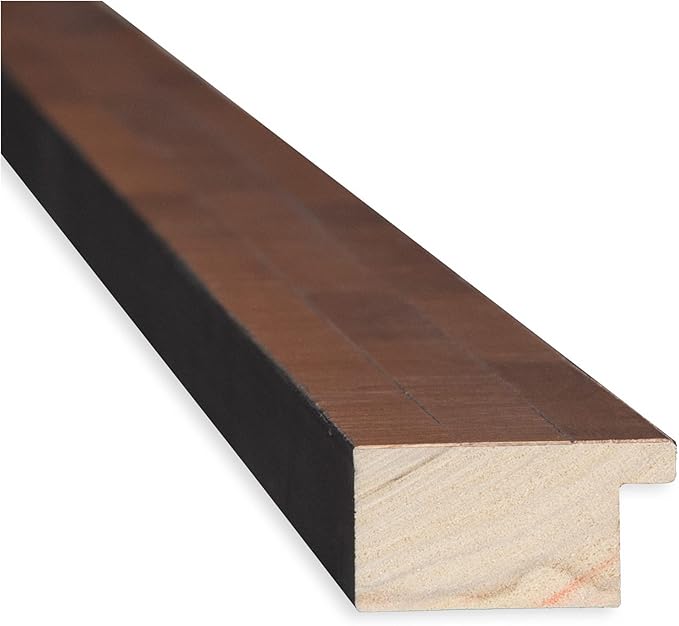 Amanti Art Brown Full Length Mirror for Door, 51x17 Fresco Light Pecan Tall Wall Mirror Full Length, Mounted to Door or Closet Wall with no Visible Brackets, Country Rustic Wood Frame, Bedroom Decor