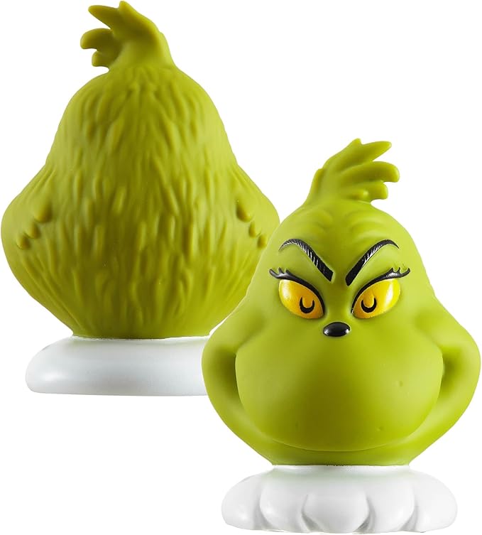 Grinch Dr.Seuss Squishy Night Light 6" Soft LED Mood Lamp for Christmas Decor, Kids Bedrooms, Collectors & Gift Giving