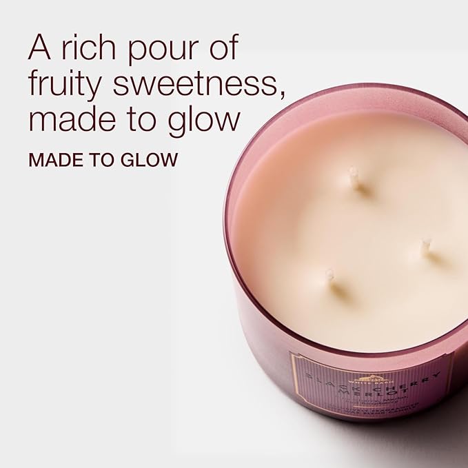 Bath & Body Works Black Cherry Merlot 3-Wick Candle - Scented Candle for At-Home Use - Long-Lasting, Room-Filling Fragrance - High Fragrance Oil Concentration - Soy Wax Blend - 2-Pack