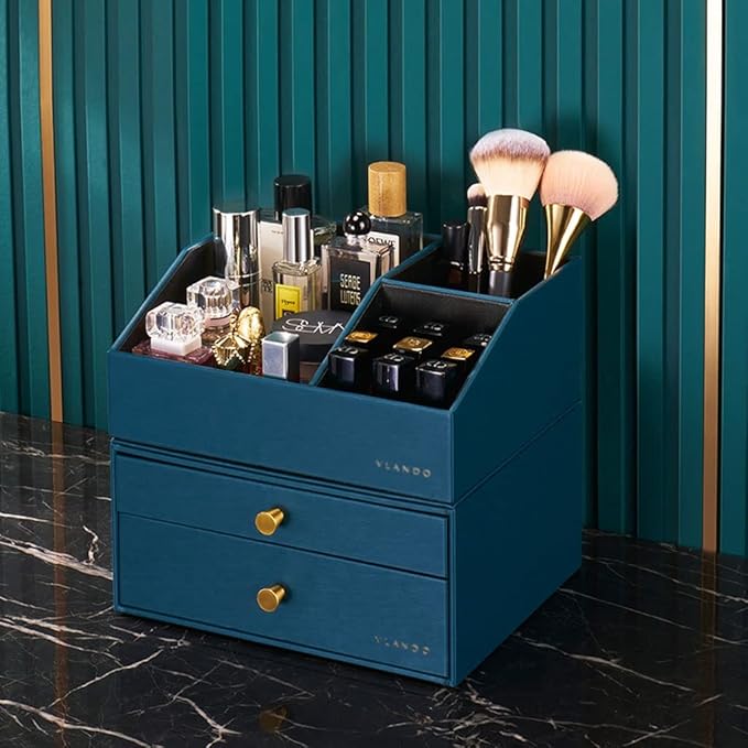 Makeup Organizers Jewelry Box Storage Box Cosmetic Box Ring Earring Necklace Bracelet Storage Box Lining Flocking Jewelry Case (Size : C) (A)