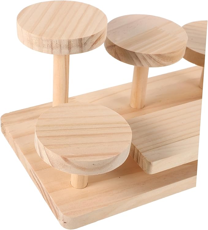 Cosmetics Display Stand Perfume Holder Organizer Wooden Shelf Makeup Holder for Vanity Clutter Desktop Riser